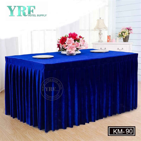 YRF ventas al por mayor barato Tabla Falda azul decorativo para la boda