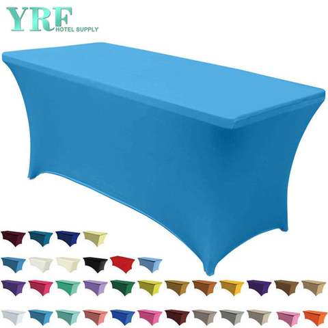 Cubierta de mesa de elastano elástico alargado Turquesa 4 pies / 48 "L x 24 " W x 30 "H Poliéster para mesas plegables