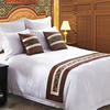 Luxury Merritt Hotels Juegos de ropa de cama de lino Algodón blanco King Size a rayas