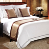 Juegos de cama de lino de tela de algodón de 1000 hilos de la mejor calidad, tamaño único liso
