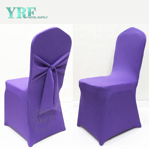 YRF Wedding Half Chair Cover Funda de silla con falda morada