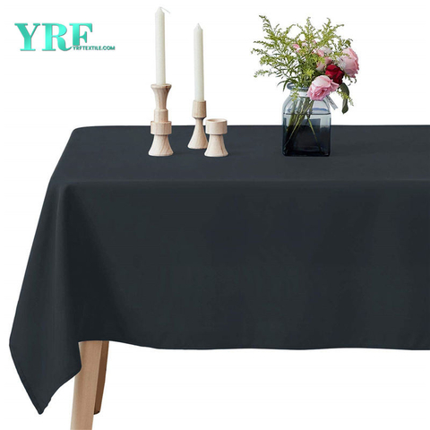 Cubierta de mesa de cena oblonga gris oscuro 60x102 pulgadas puro 100% poliéster sin arrugas para bodas