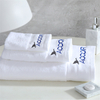 Toallas de hotel usadas de alta calidad por encargo de lujo blanco puro 100% algodón