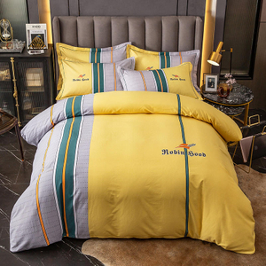 Algodón de estilo de moda de lujo impreso suave para cama King Bedsheet