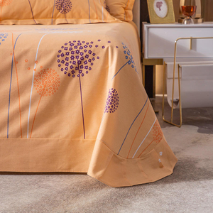 Sábana de lujo Diseño moderno Algodón para juego de cama con estampado naranja