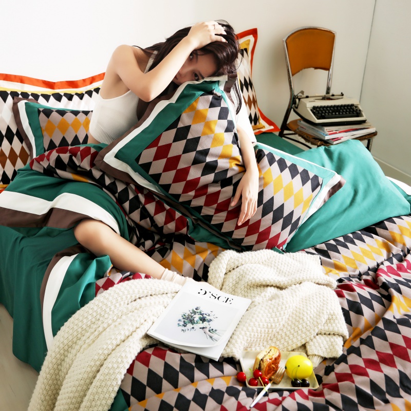 Tela de algodón de alta calidad suave para juego de sábanas de cama individual