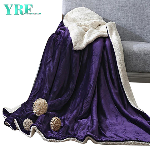 Manta de poliéster Reversible Ultra Fluffy Warm Violet para Queen Size
