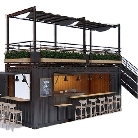 Container Cafe Shop expandible de lujo de precio más bajo